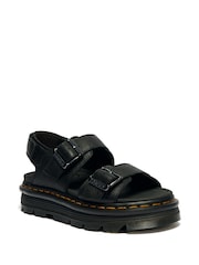 Dr. Martens Black ZebZag Suede Sandals - Image 3 of 8
