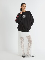 Skinnydip Black Disney The Nightmare Before Christmas Lovers Sweatshirt - Image 2 of 5