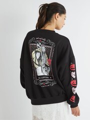 Skinnydip Black Disney The Nightmare Before Christmas Lovers Sweatshirt - Image 4 of 5