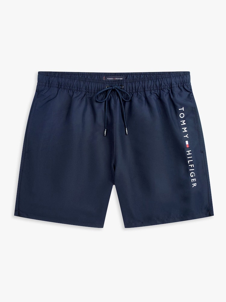 Tommy Hilfiger Blue Original Drawstring Mid Length Swim Shorts - Image 5 of 5