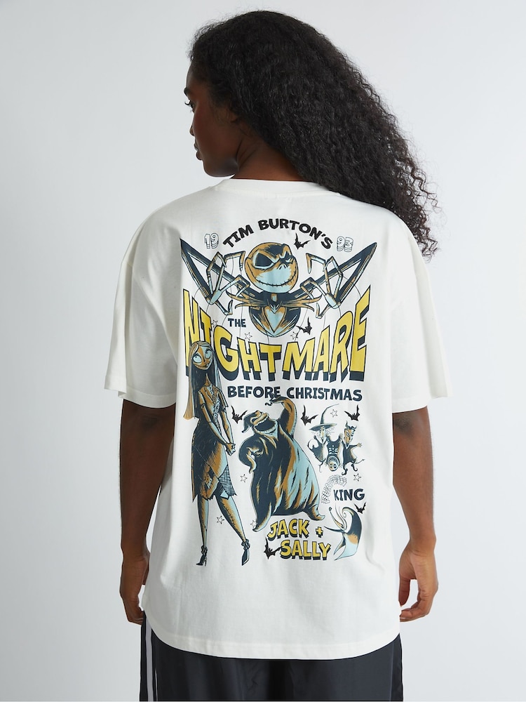 Skinnydip White Disney The Nightmare Before Christmas Poster T-Shirt - Image 1 of 5 Skinnydip White Disney The Nightmare Before Christmas Poster T-Shirt - Image 1 of 5