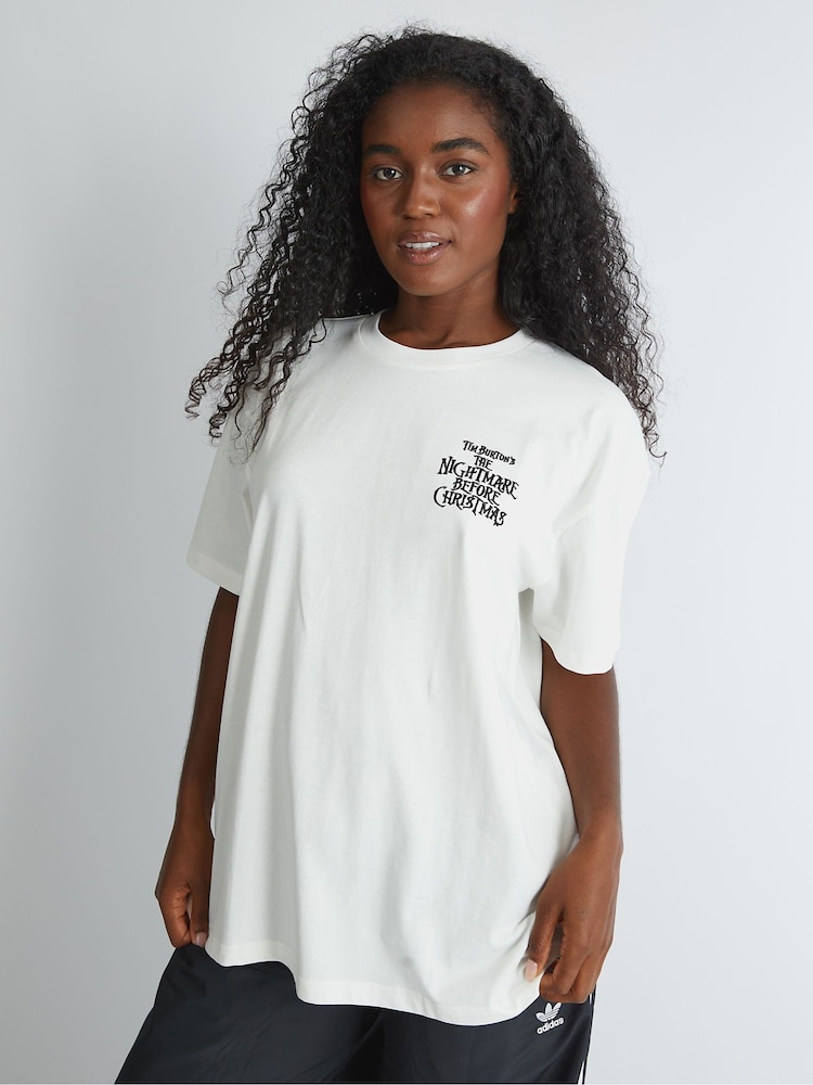 Skinnydip White Disney The Nightmare Before Christmas Poster T-Shirt - Image 2 of 5 Skinnydip White Disney The Nightmare Before Christmas Poster T-Shirt - Image 2 of 5
