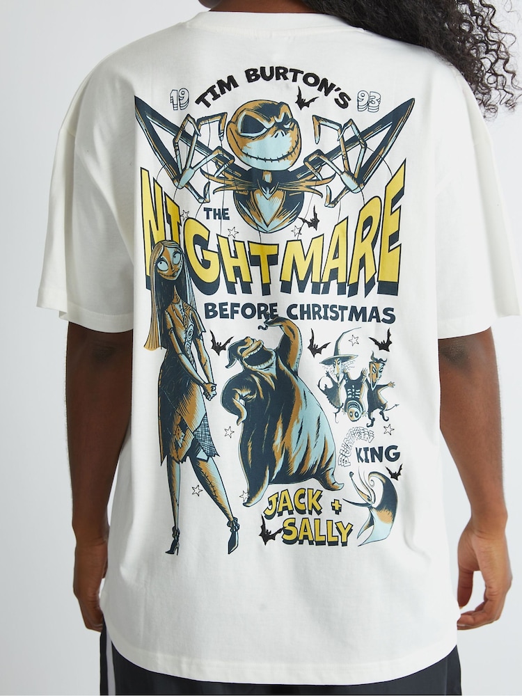Skinnydip White Disney The Nightmare Before Christmas Poster T-Shirt - Image 5 of 5 Skinnydip White Disney The Nightmare Before Christmas Poster T-Shirt - Image 5 of 5