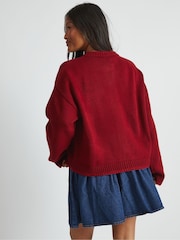 Skinnydip Red Applique Tomato Cardigan - Image 3 of 4