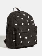 Skinnydip Black Ditsy Flower Print Embroidered Backpack - Image 3 of 5