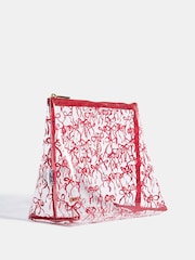 Skinnydip Red Burgundy Bow Wash Bag - Image 3 of 4