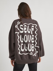 Skinnydip Grey Self Love Club Sweatshirt - Image 4 of 4