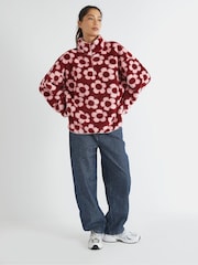 Skinnydip Pink Flower Longline Fleece - Image 5 of 5