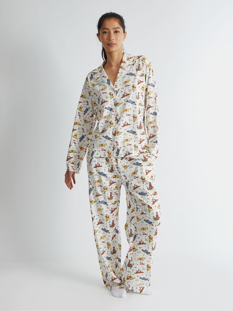 Skinnydip White Disney Winnie The Pooh Pyjama Set in Ecru - Image 1 of 6