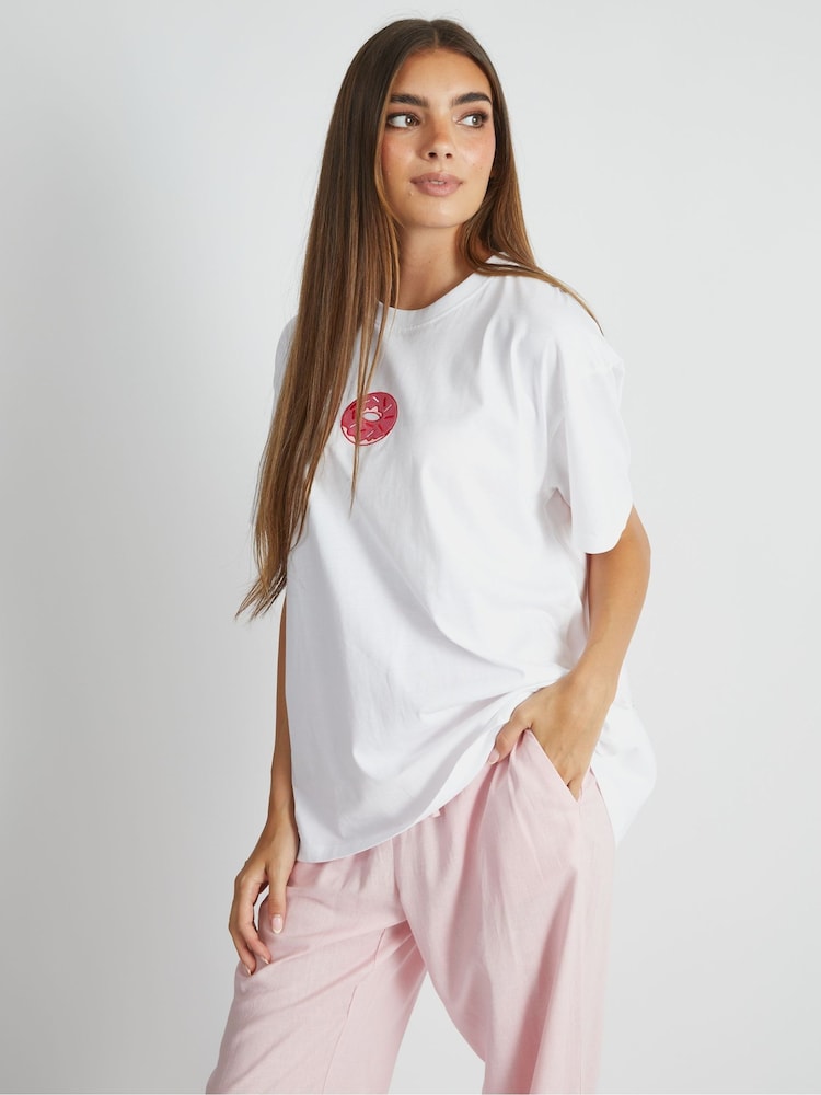 Skinnydip White The Simpsons x Homer Donuts T-Shirt - Image 1 of 4