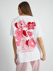 Skinnydip White The Simpsons x Homer Donuts T-Shirt - Image 2 of 4