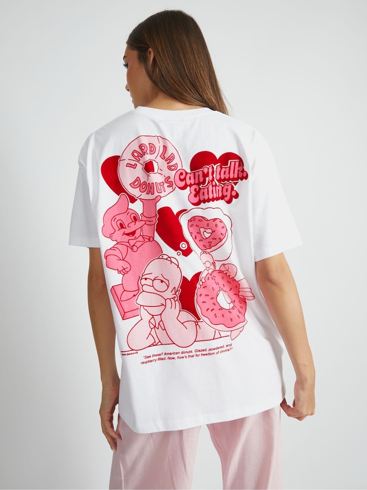 Skinnydip White The Simpsons x Homer Donuts T-Shirt - Image 2 of 4 Skinnydip White The Simpsons x Homer Donuts T-Shirt - Image 2 of 4