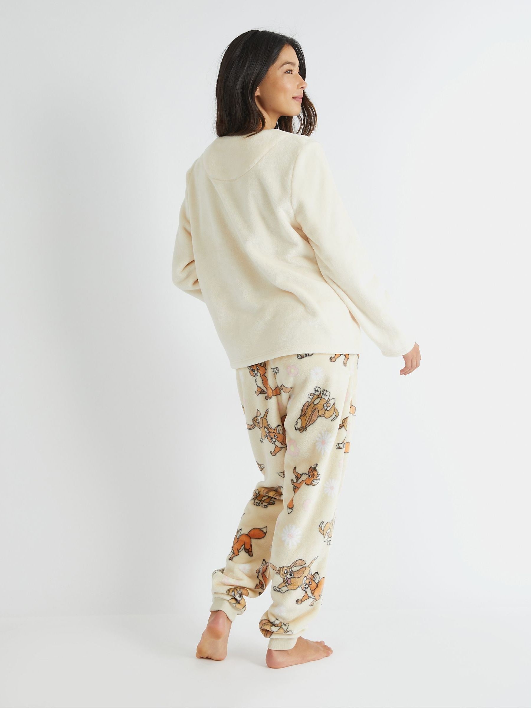 Buy Skinnydip White Disney Fox and The Hound Fleece Pyjamas Set