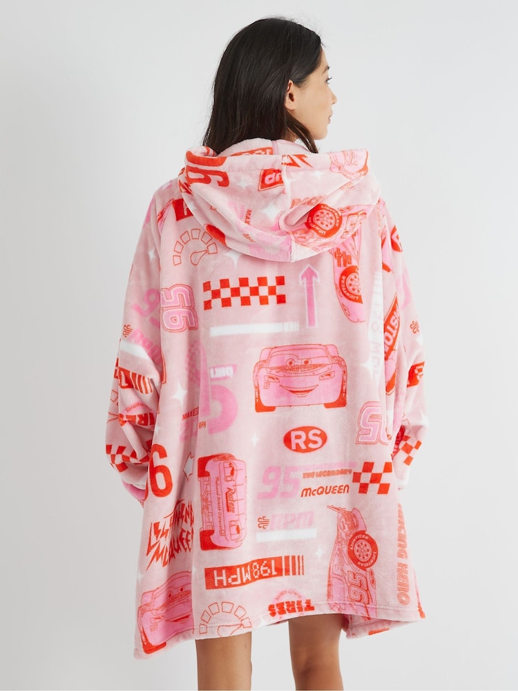 Skinnydip Pink Disney Cars Pink Blanket Hoodie - Image 2 of 5 Skinnydip Pink Disney Cars Pink Blanket Hoodie - Image 2 of 5