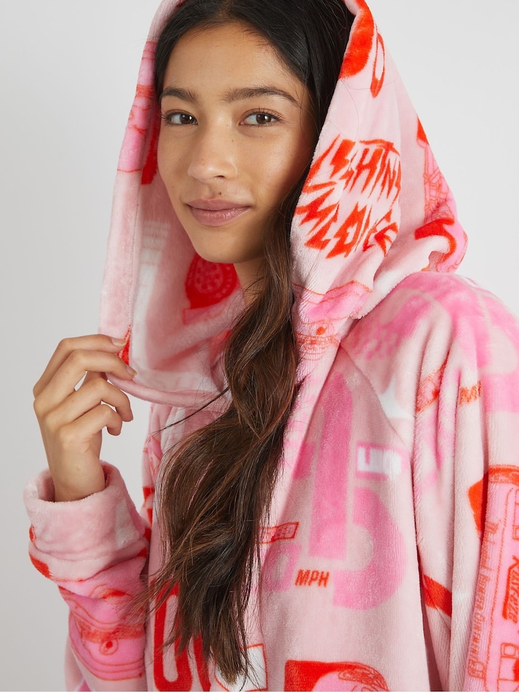 Skinnydip Pink Disney Cars Pink Blanket Hoodie - Image 5 of 5 Skinnydip Pink Disney Cars Pink Blanket Hoodie - Image 5 of 5