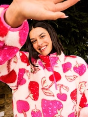 Skinnydip Cherry and Strawberry Longline Fleece - Slika 1 iz 2