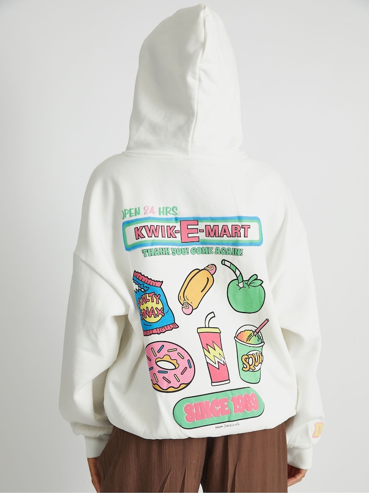 Skinnydip White The Simpsons x Kwik-E-Mart Hoodie - Image 4 of 4 Skinnydip White The Simpsons x Kwik-E-Mart Hoodie - Image 4 of 4