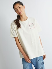 Skinnydip White Patchwork T-Shirt - Image 2 of 5