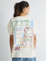 Skinnydip White Patchwork T-Shirt - Image 4 of 5