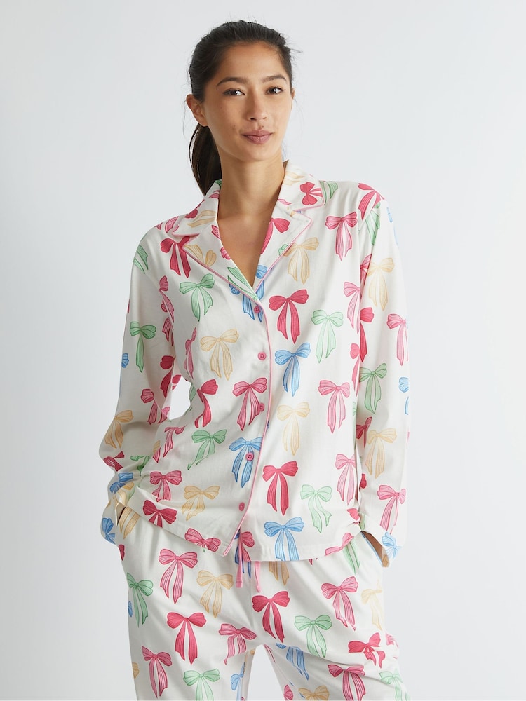 Skinnydip White Multicolour Bow Pyjama Set - Image 1 of 5