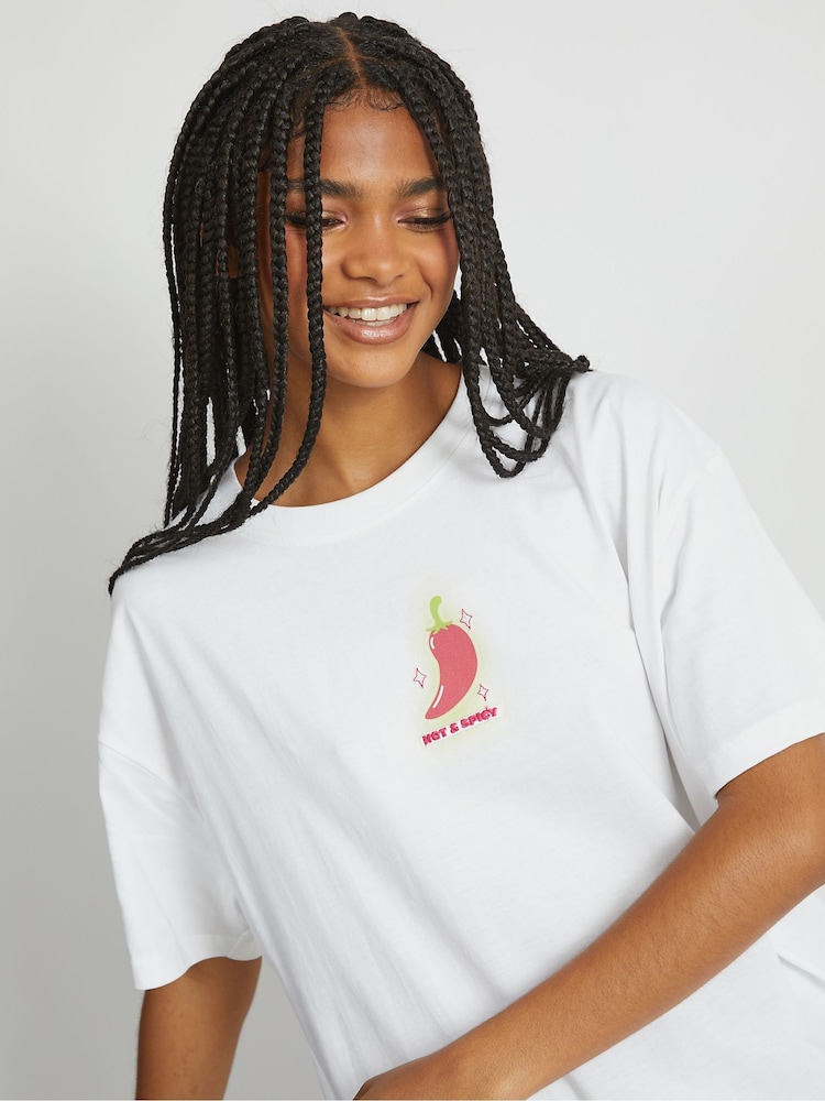 Skinnydip White The Simpsons x Springfield Chilli T-Shirt - Image 4 of 4
