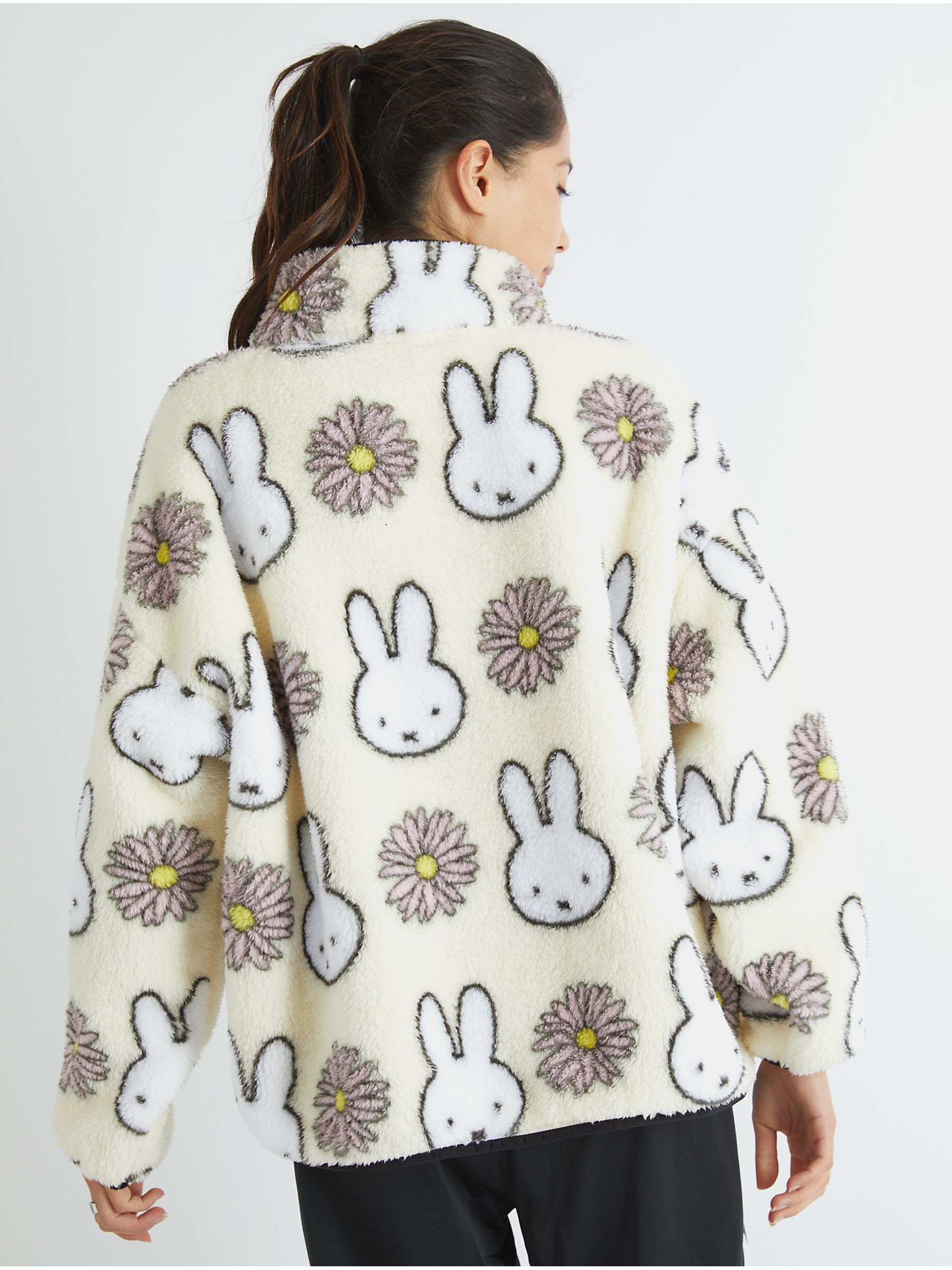 Buy Skinnydip White Miffy x Flower Longline Fleece from Next USA