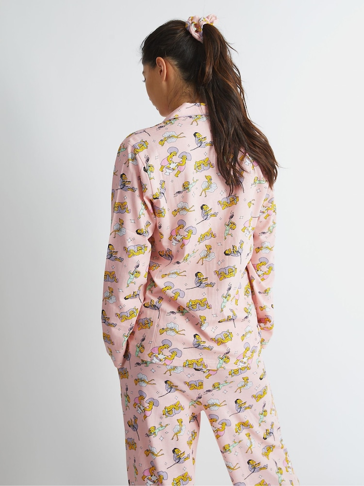 Skinnydip Pink The Simpsons x Skinnydip Pyjama Set in Pink - Image 2 of 6