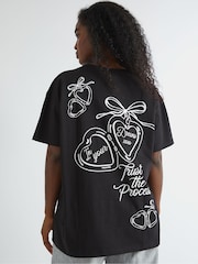 Skinnydip Black Trust The Process T-Shirt - Image 2 of 4