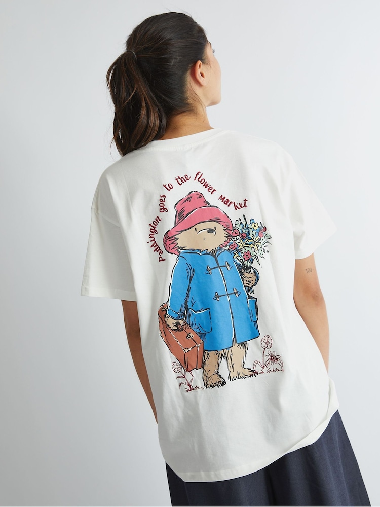 Skinnydip White Paddington x Skinnydip Flower T-Shirt - Image 1 of 5 Skinnydip White Paddington x Skinnydip Flower T-Shirt - Image 1 of 5