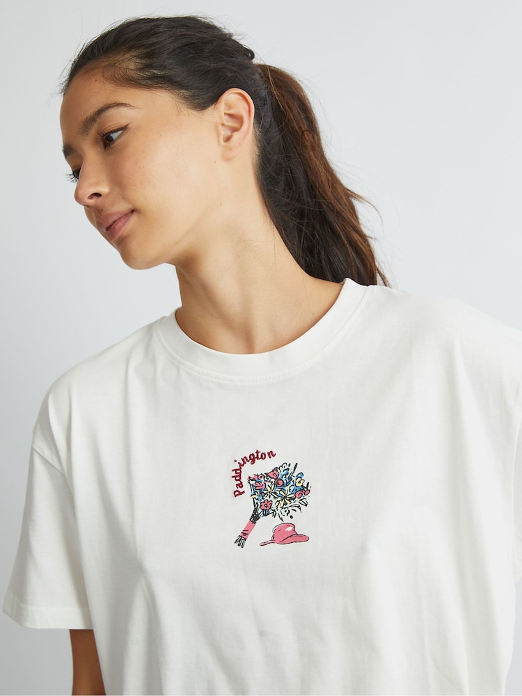 Skinnydip White Paddington x Skinnydip Flower T-Shirt - Image 5 of 5 Skinnydip White Paddington x Skinnydip Flower T-Shirt - Image 5 of 5