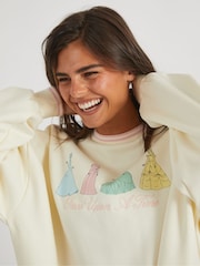 Skinnydip White Disney Princess Sweatshirt - Image 4 of 5