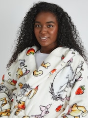 Skinnydip White Disney Winnie The Pooh Fruit  Dressing Robe - Image 3 of 4