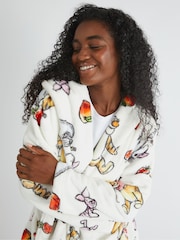 Skinnydip White Disney Winnie The Pooh Fruit  Dressing Robe - Image 5 of 5