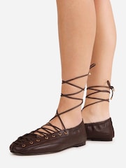 Bronx Brown Serajaa Leather Ballerinas - Image 2 of 9