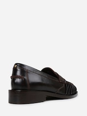 Bronx Brown Next-wagon Lather pleated loafer - Image 2 of 6