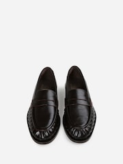 Bronx Brown Next-wagon Lather pleated loafer - Image 3 of 6