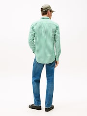Tommy Hilfiger Green Regular Fit Flex Stripe Shirt - Image 2 of 5