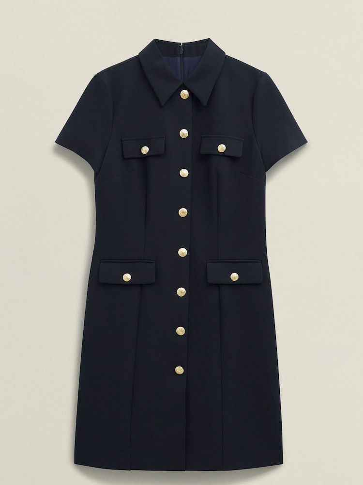Hobbs Blue Nadiya Dress - Image 4 of 4 Hobbs Blue Nadiya Dress - Image 4 of 4