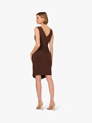 Adrianna Papell Jersey Buckle Sheath Brown Dress - Image 2 of 6