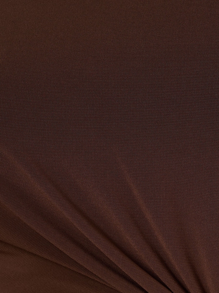 Adrianna Papell Jersey Buckle Sheath Brown Dress - Image 6 of 6