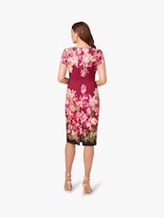 Adrianna Papell Red Tie Front Stretch Twill Dress - Image 2 of 6