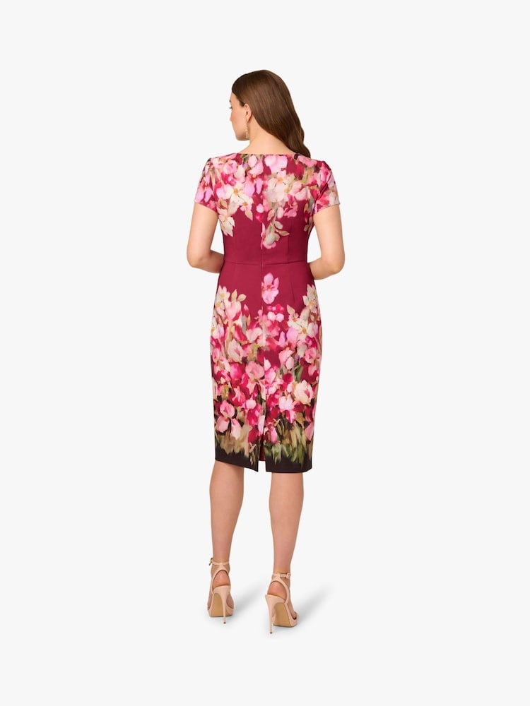 Adrianna Papell Red Tie Front Stretch Twill Dress - Image 2 of 6