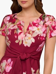 Adrianna Papell Red Tie Front Stretch Twill Dress - Image 5 of 6
