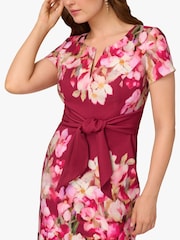 Adrianna Papell Red Tie Front Stretch Twill Dress - Image 6 of 6