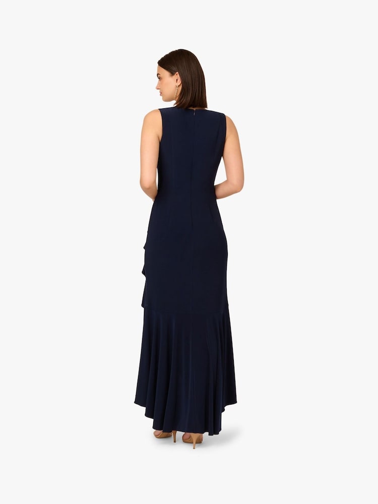 Adrianna Papell Blue Studio Ruffle Flounce Jersey Gown - Image 2 of 6