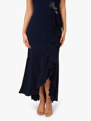 Adrianna Papell Blue Studio Ruffle Flounce Jersey Gown - Image 5 of 6