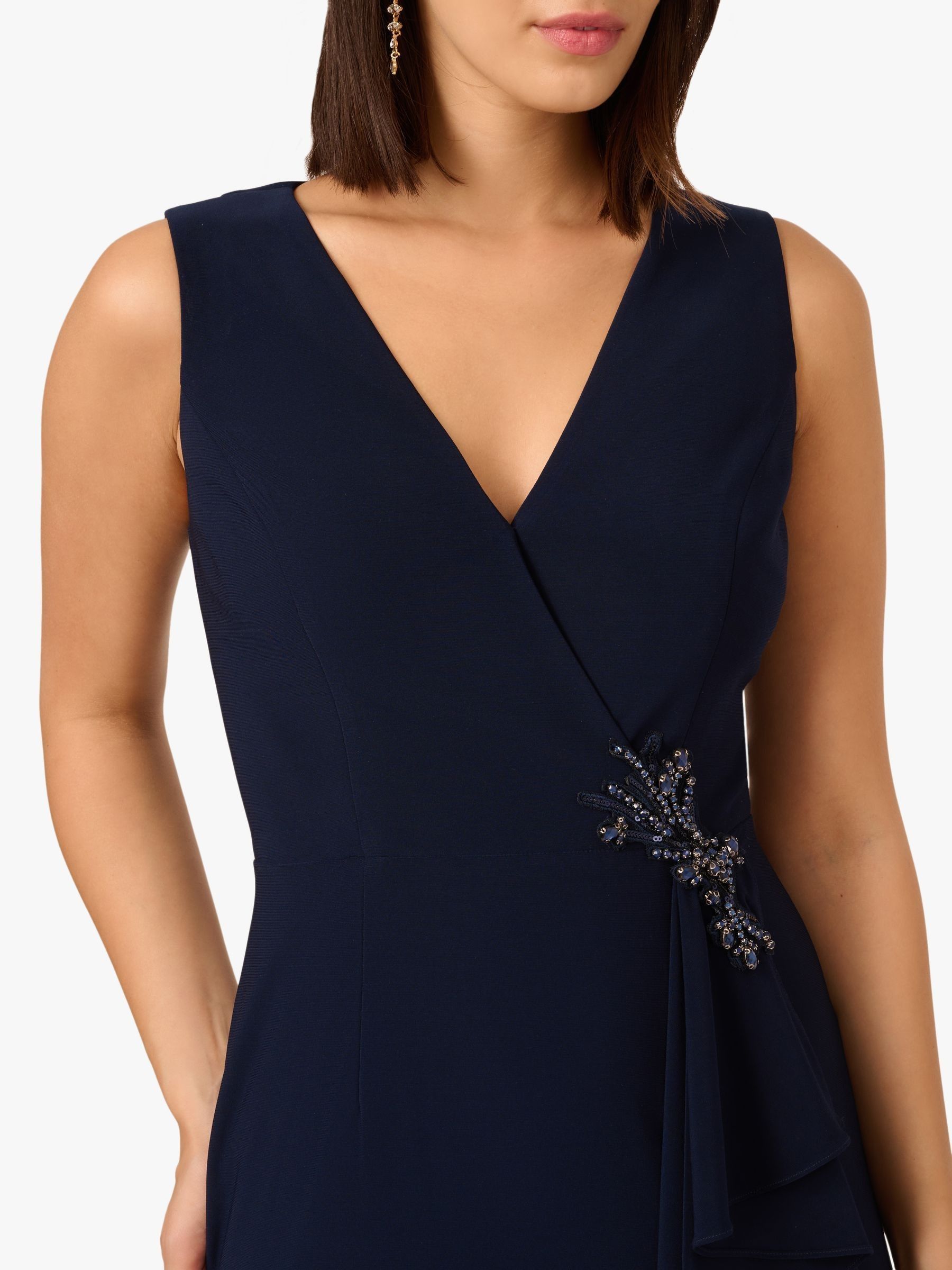 Buy Adrianna Papell Blue Studio Ruffle Flounce Jersey Gown