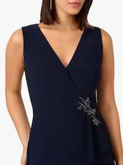 Adrianna Papell Blue Studio Ruffle Flounce Jersey Gown - Image 6 of 6