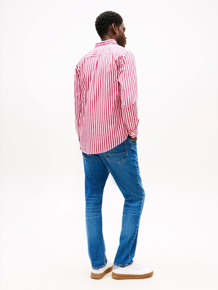 Tommy Hilfiger Pink Regular Fit Flex Stripe Shirt - Image 2 of 5