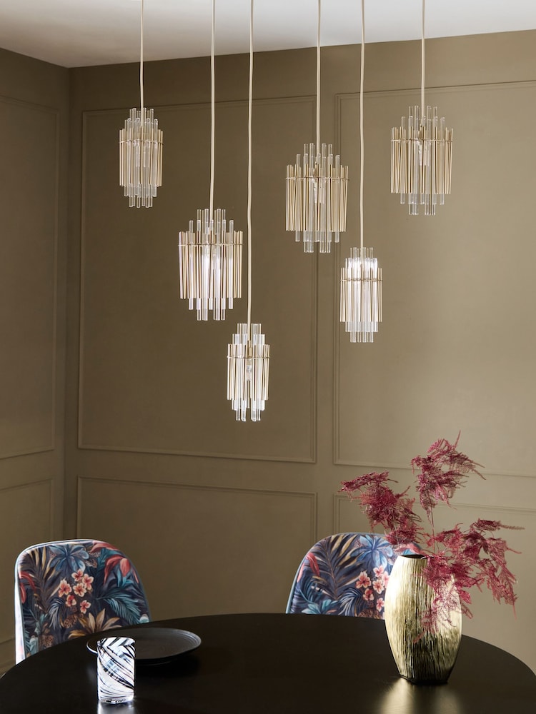 Brass Arundel Linear Pendant Ceiling Light - Image 2 of 5